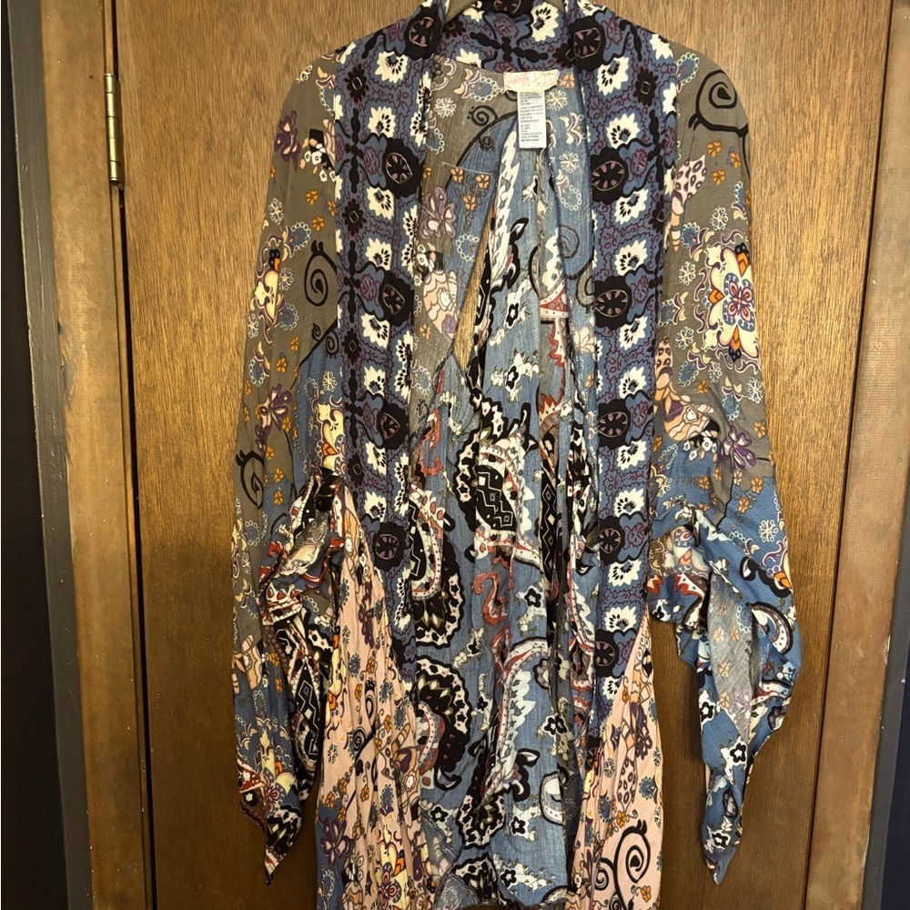 Free People Floral Paisley Patterned Kimono